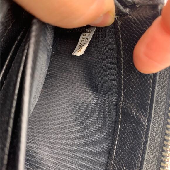 COACH Black Gray Canvas SLIM ZIP WALLET IN SIGNATURE - Picture 7 of 9